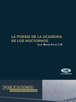 cover image of La poesía de la Academia de los Nocturnos